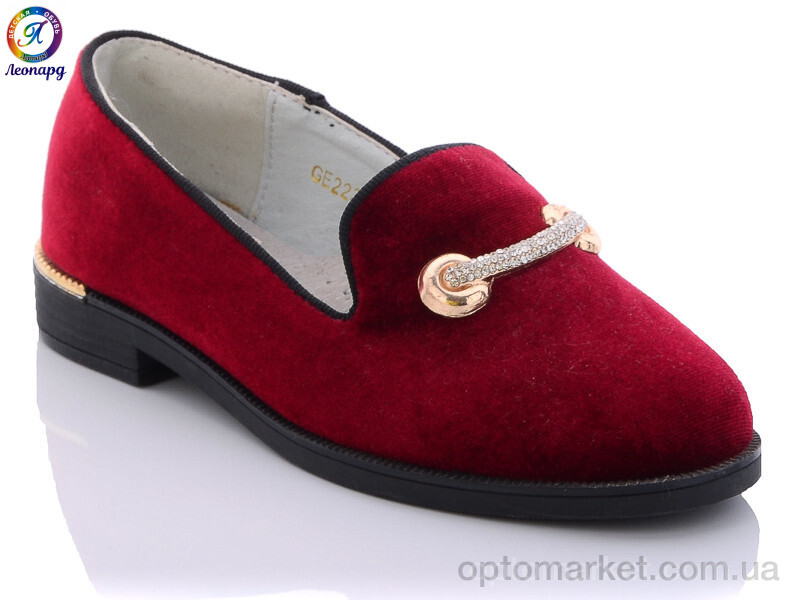 Купить Туфлі дитячі GE223-15 Леопард бордовий, фото 1