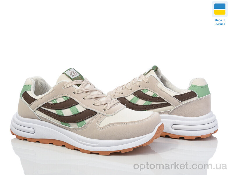 Купить Кросівки жіночі Гіпаніс Ж693 молочний-зелений Gipanis бежевий, фото 1