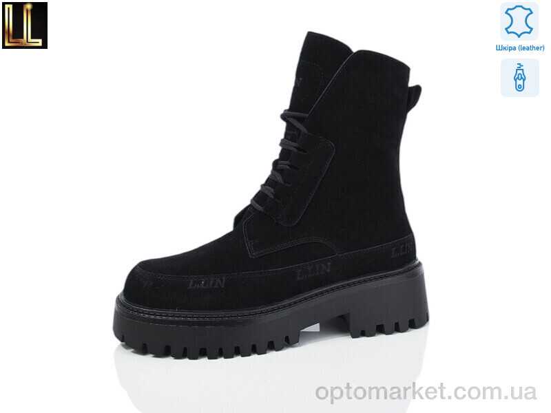 Купить Черевики жіночі Gold82-1 Lilin чорний, фото 1