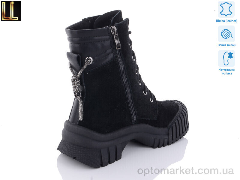 Купить Черевики жіночі Gold89-1 Lilin чорний, фото 2