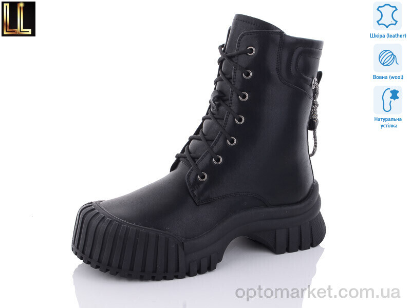 Купить Черевики жіночі Gold89-2 Lilin чорний, фото 1