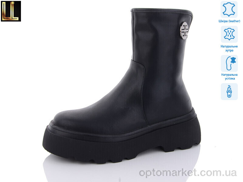 Купить Черевики жіночі Gold92-2 Lilin чорний, фото 1
