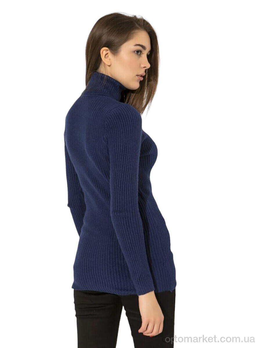 Купить Водолазка жіночі Гольф рубчик Massmag синій, фото 2