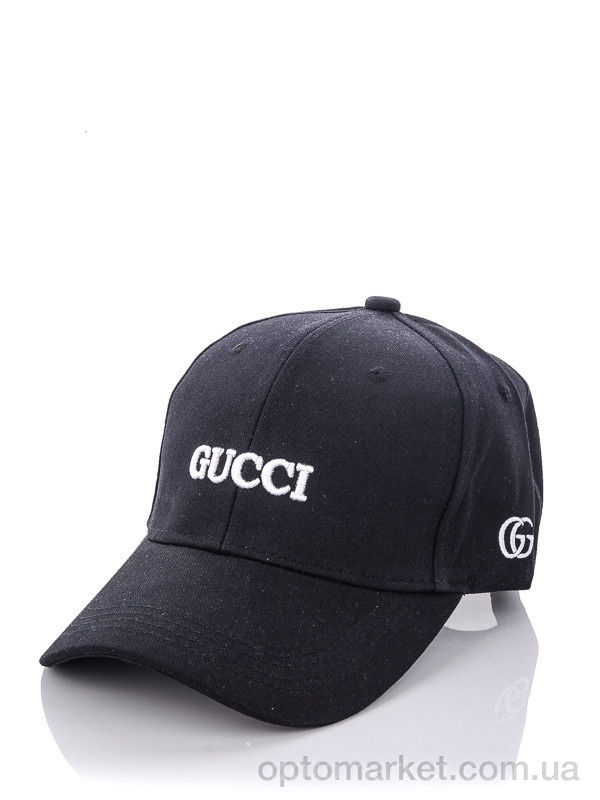 Купить Кепка унісекс GUCCI 001 black-white G.cci чорний, фото 2