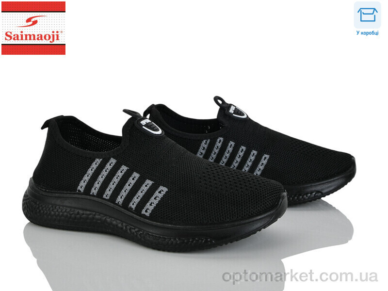 Купить Кросівки жіночі H108-1 Saimaoji чорний, фото 1