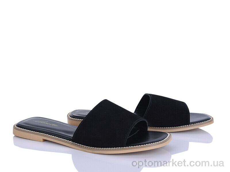 Купить Шльопанці жіночі H112-1 Loretta чорний, фото 1