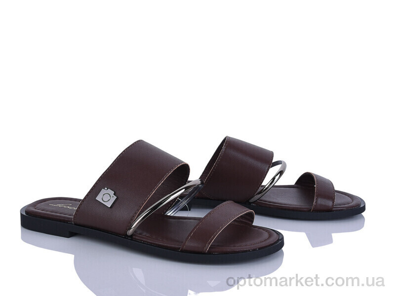 Купить Шльопанці жіночі H117-5 Loretta коричневий, фото 1