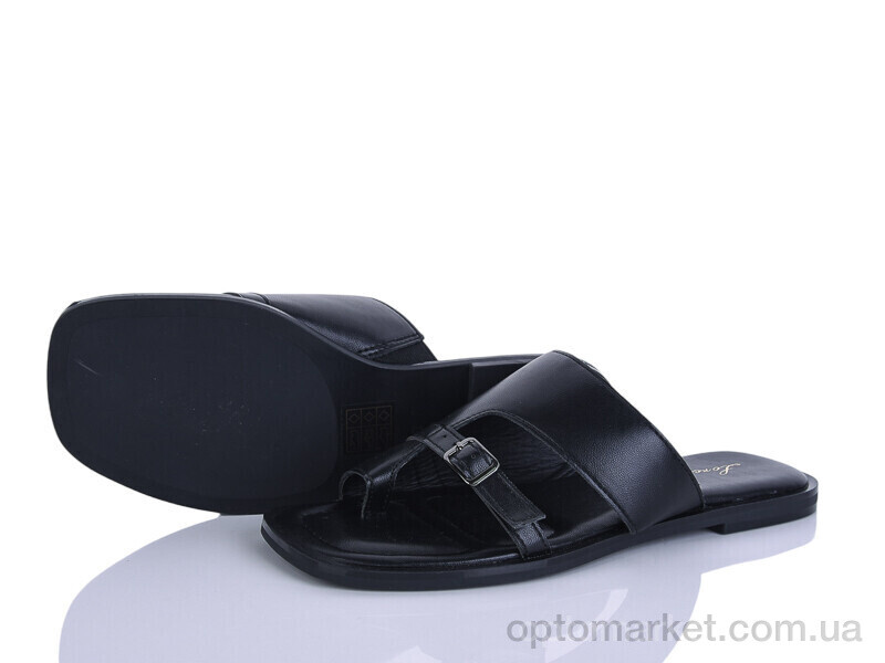 Купить Шльопанці жіночі H119-1 Loretta чорний, фото 1