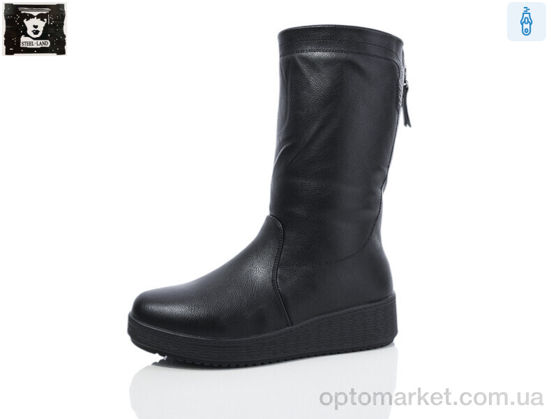 Купить Чоботи жіночі H251-1 Steel Land чорний, фото 1