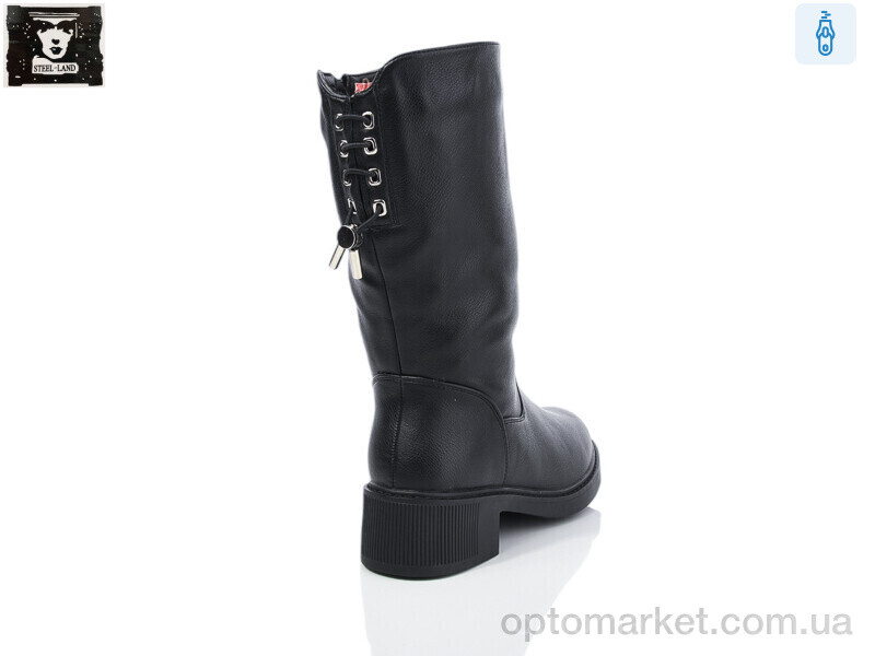 Купить Чоботи жіночі H426-2 Steel Land чорний, фото 2