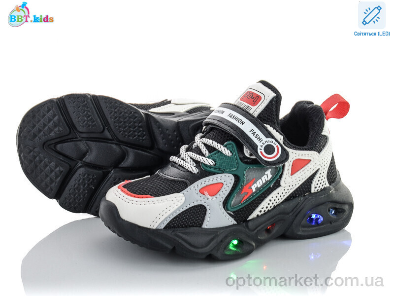 Купить Кросівки дитячі H6065-2 LED bbt.kids чорний, фото 1