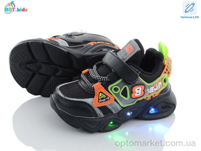 Купить Кросівки дитячі H6070-1 LED bbt.kids чорний, фото 1