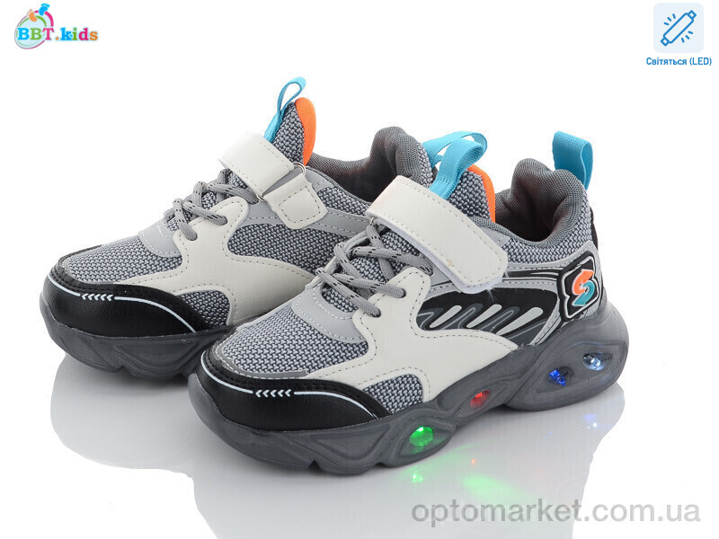 Купить Кросівки дитячі H6077-1 LED bbt.kids сірий, фото 1