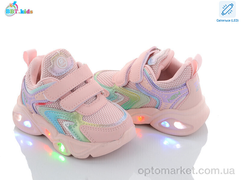 Купить Кросівки дитячі H6080-3 LED bbt.kids рожевий, фото 1