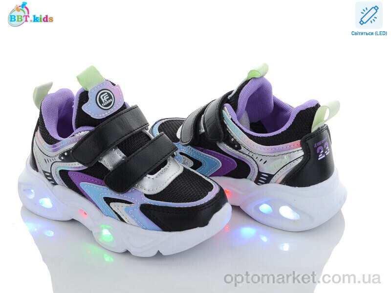 Купить Кросівки дитячі H6081-6 LED bbt.kids чорний, фото 1