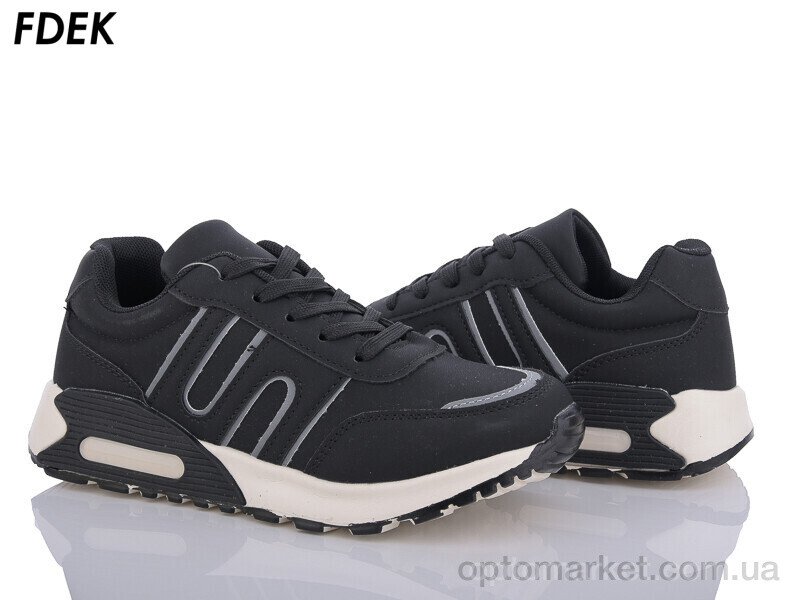Купить Кросівки унісекс H9008-2 Fdek чорний, фото 1