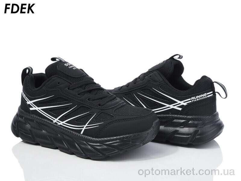 Купить Кросівки унісекс H9206-5 Fdek чорний, фото 1