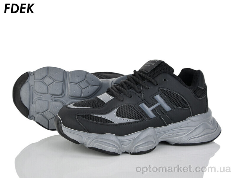 Купить Кросівки унісекс H9281-7 Fdek чорний, фото 1
