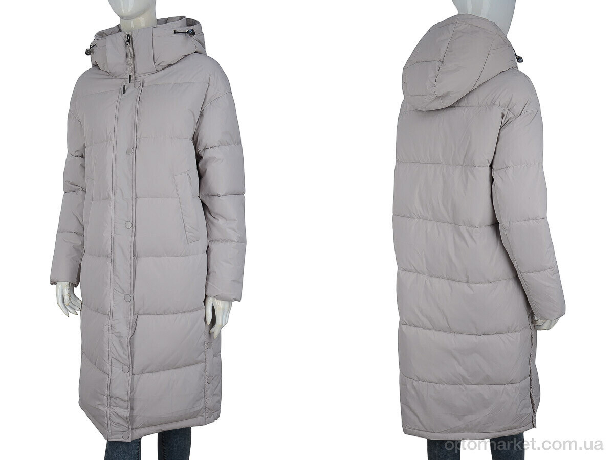 Купить Пальто жіночі H950 grey-beige Urbanbang бежевий, фото 3