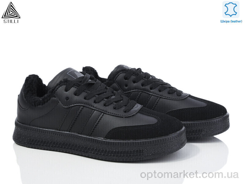 Купить Кросівки жіночі HB610-5 шкіра піна Stilli чорний, фото 1