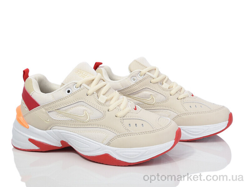 Купить Кросівки жіночі HD62-B1897-11 beige-red N.ke бежевий, фото 2