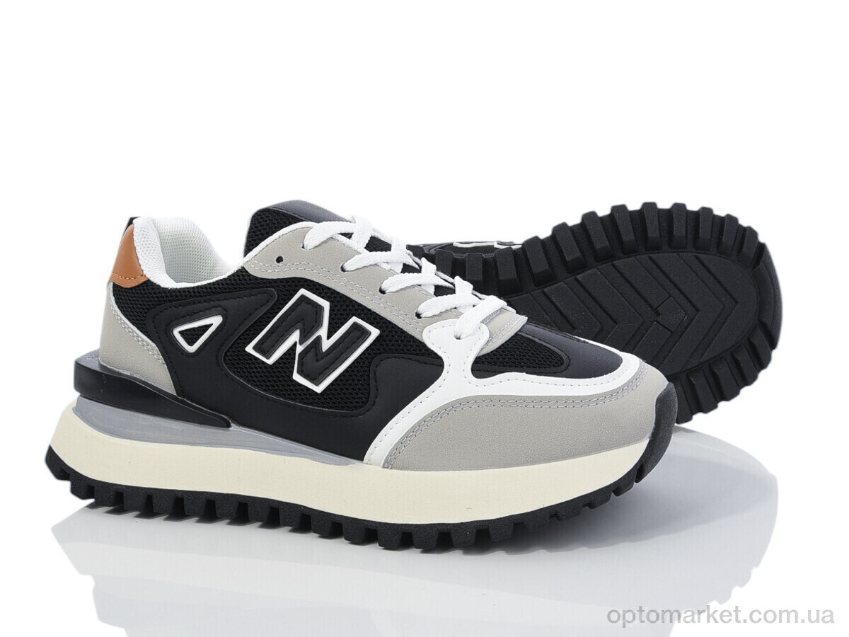 Купить Кросівки жіночі HD69 (172-48)-2 white-black Violeta only one чорний, фото 1