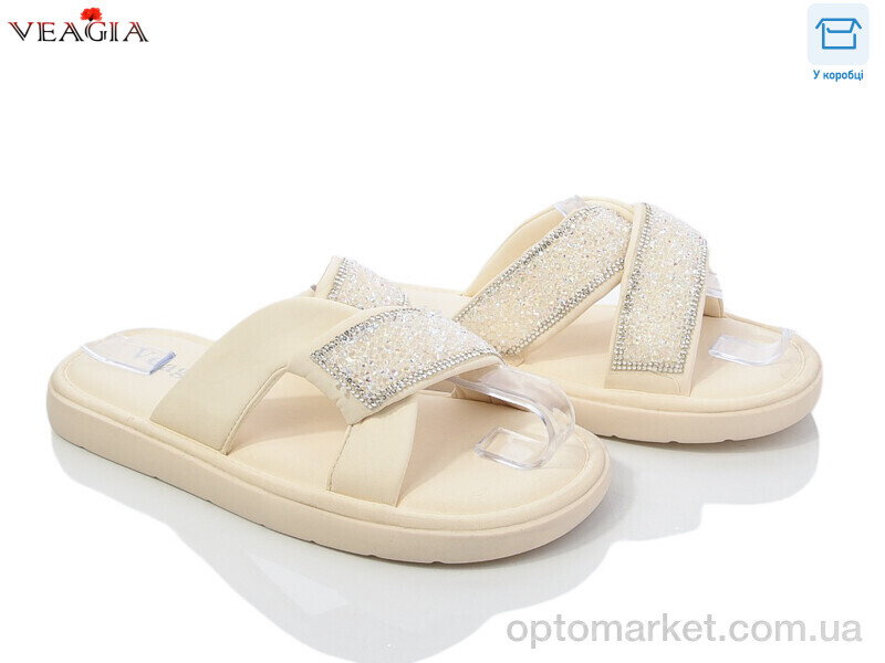 Купить Шльопанці жіночі HM5033-2 Veagia бежевий, фото 1