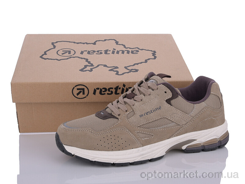 Купить Кросівки чоловічі HMB24068 brown Restime коричневий, фото 1