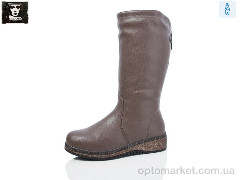 Купить Чоботи жіночі I957-139 Steel Land коричневий, фото 1