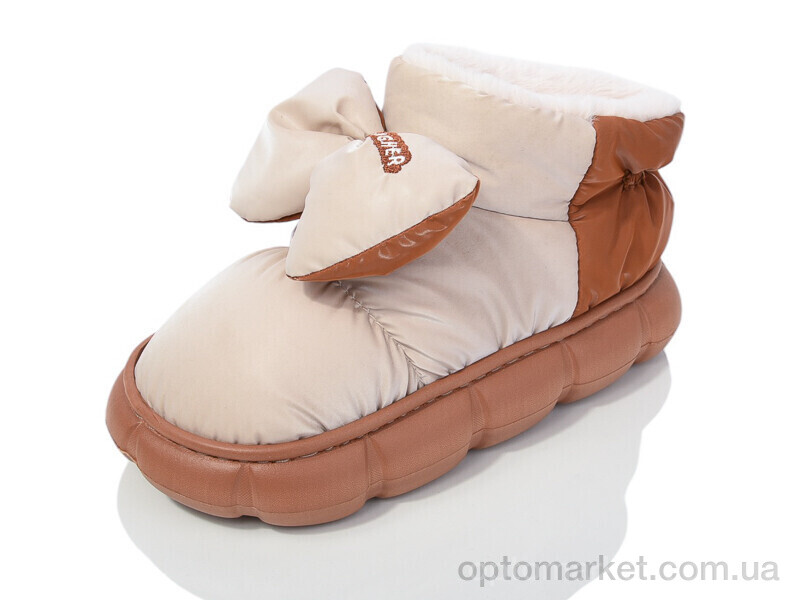 Купить Капці жіночі J0264 коричневий Lion-Lu бежевий, фото 1