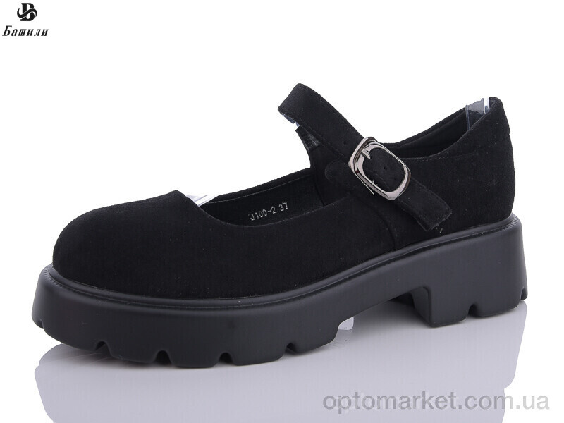 Купить Туфлі жіночі J100-2 Башили чорний, фото 1