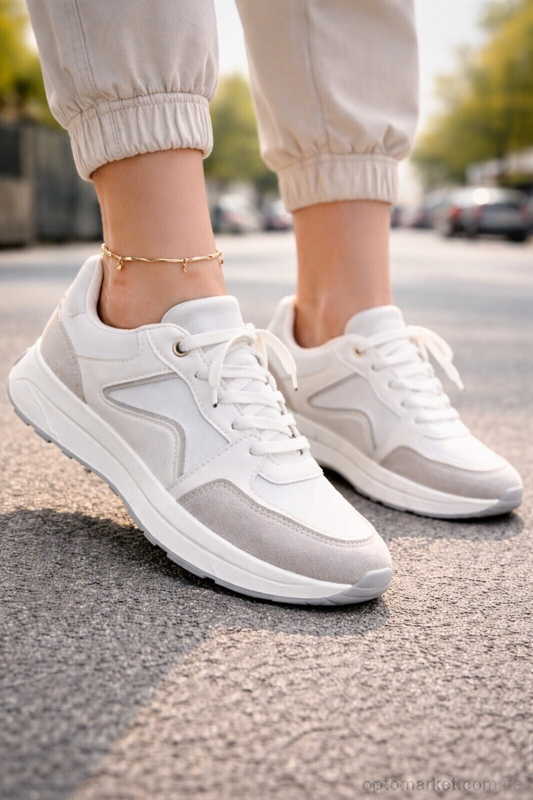 Купить Кросівки жіночі J1019-2 Hongquan білий, фото 2