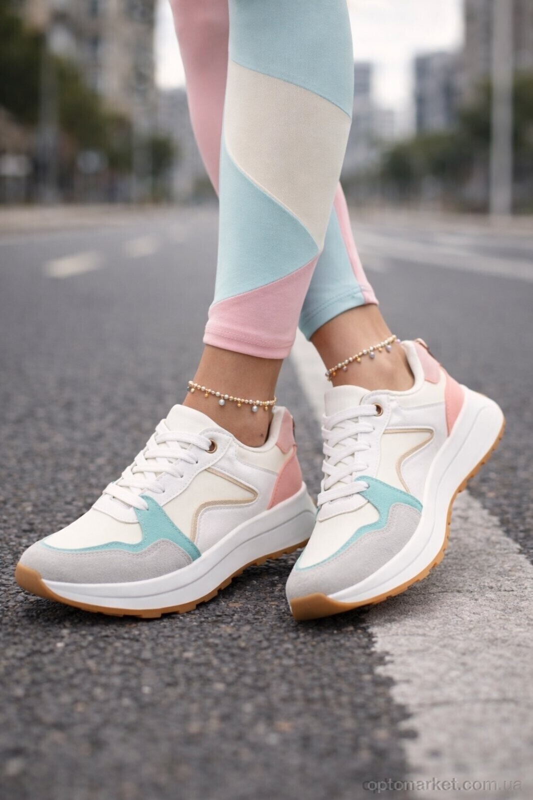 Купить Кросівки жіночі J1019-3 Hongquan бежевий, фото 2