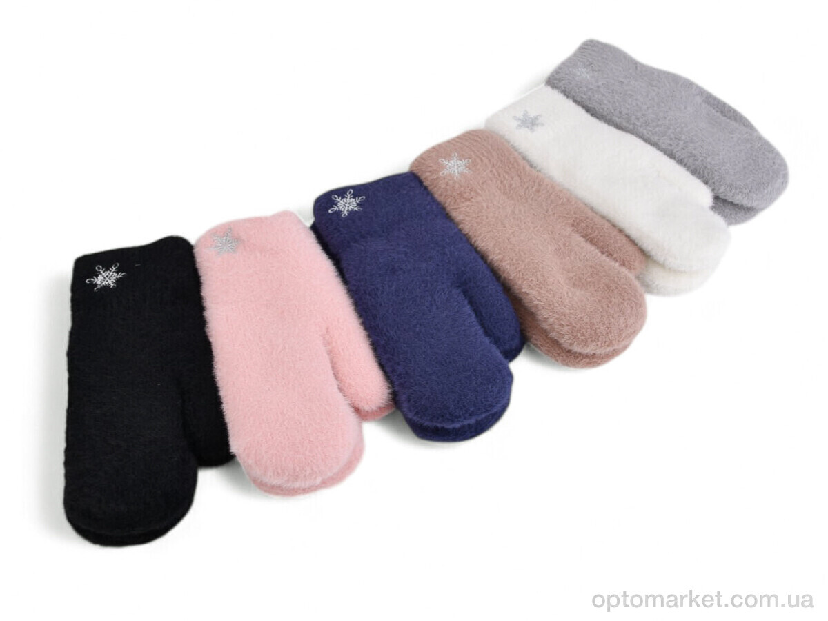 Купить Рукавиці жіночі J1028 mix (норка) Number one мікс, фото 1