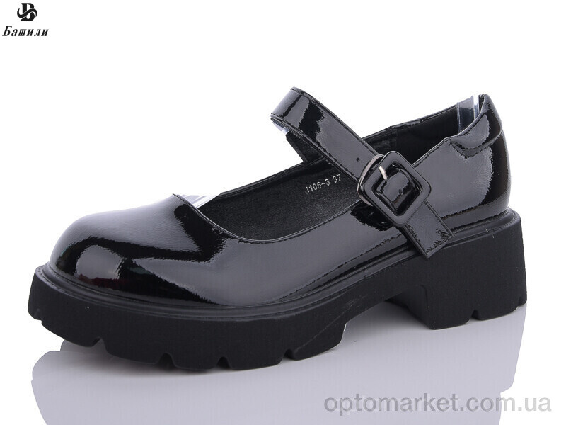 Купить Туфлі жіночі J106-3 Башили чорний, фото 1