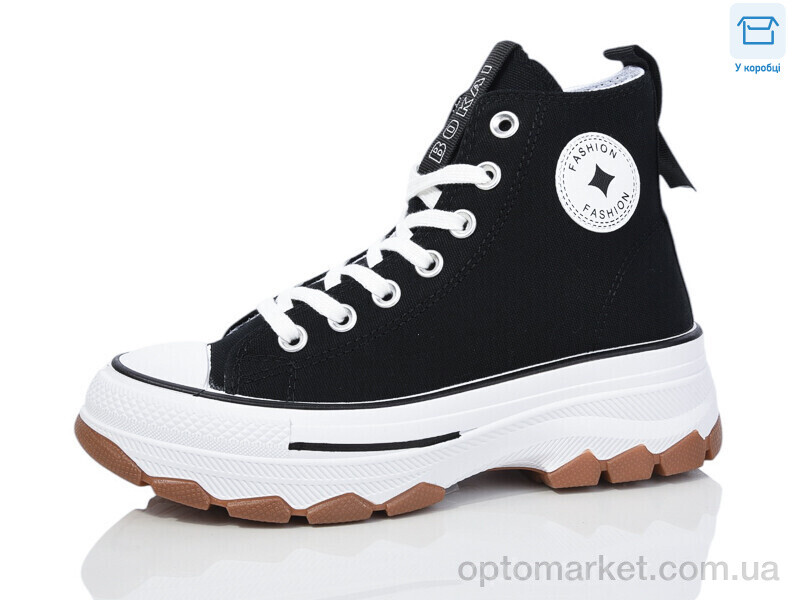 Купить Кеди жіночі J1060-1 Hongquan чорний, фото 1