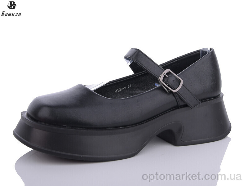 Купить Туфлі жіночі J109-1 Башили чорний, фото 1