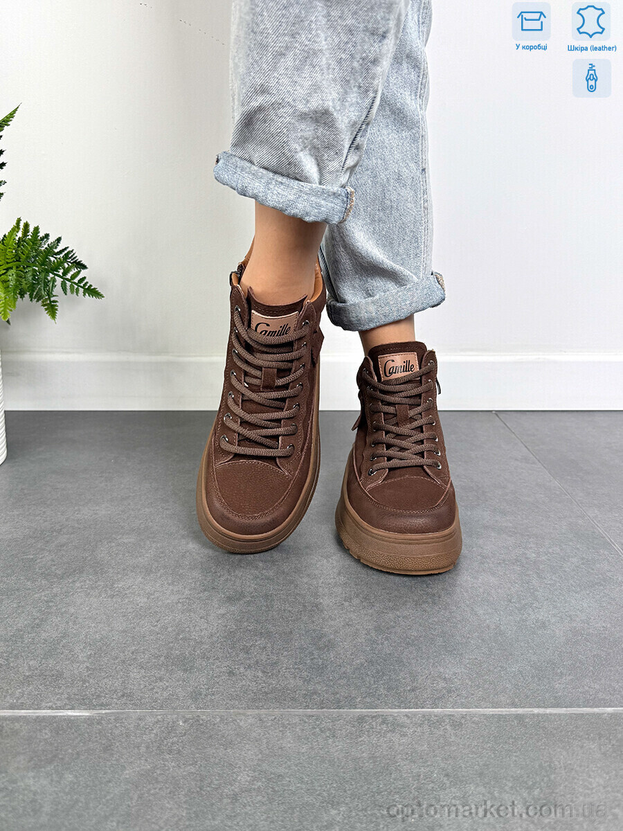 Купить Черевики жіночі J2001-2 brown Camille коричневий, фото 4