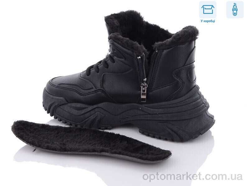 Купить Черевики жіночі J909-1 Hongquan чорний, фото 3