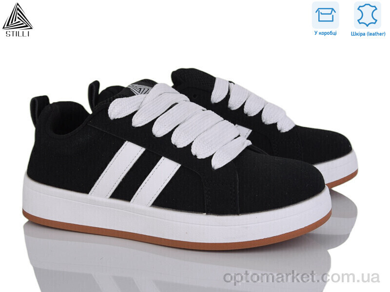 Купить Кросівки жіночі JH1000-7R шкіра Stilli чорний, фото 1