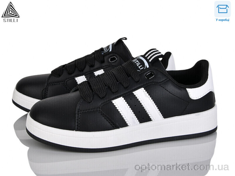 Купить Кросівки жіночі JH300-6 шкіра Stilli чорний, фото 1