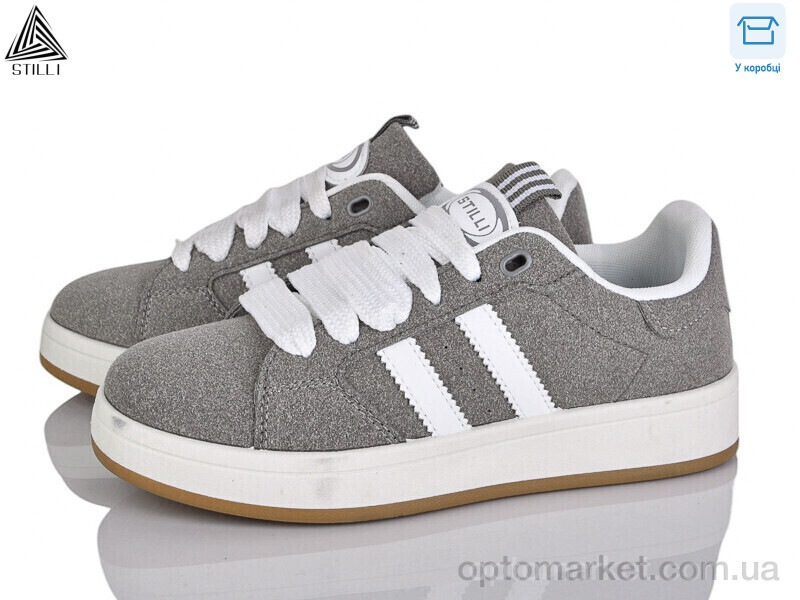 Купить Кросівки жіночі JH400-6 шкіра Stilli сірий, фото 1