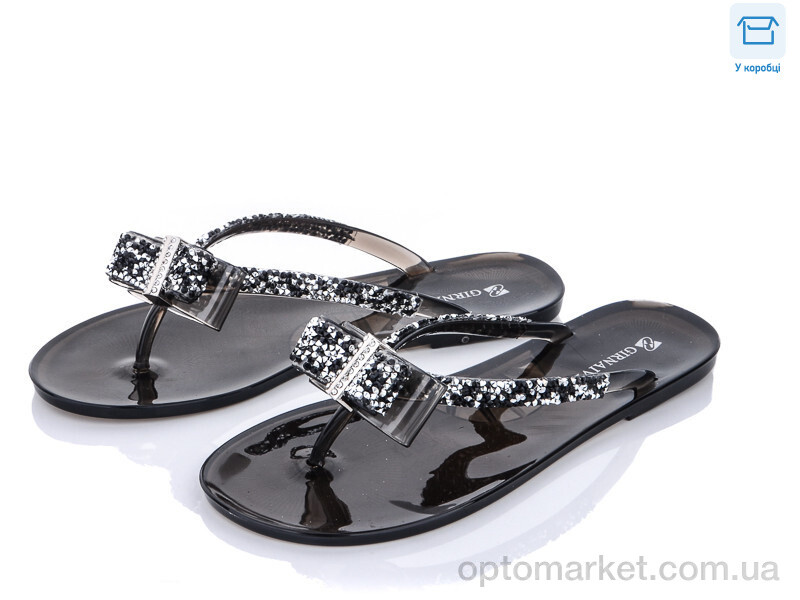 Купить Шльопанці жіночі JL08-24 Girnaive чорний, фото 1