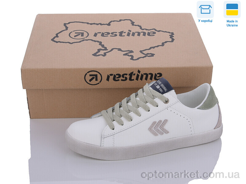 Купить Кросівки жіночі JWB24037 white-olive Restime білий, фото 1