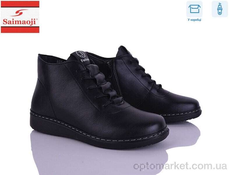 Купить Черевики жіночі K01-1 Saimaoji чорний, фото 1