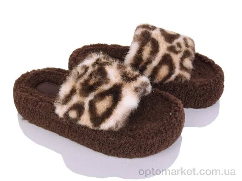 Купить Капці жіночі K103 brown YZY коричневий, фото 1