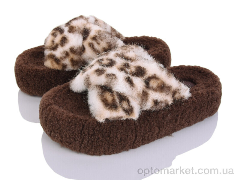 Купить Капці жіночі K105 brown YZY коричневий, фото 1