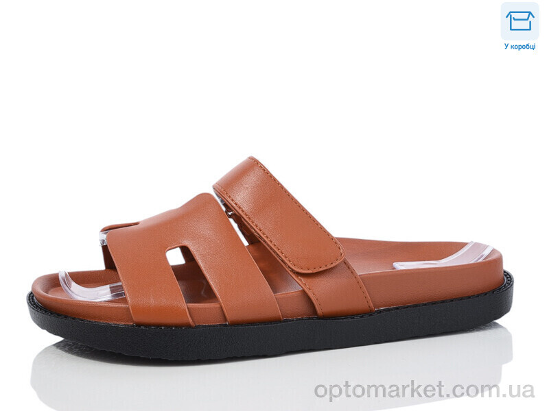 Купить Шльопанці жіночі K52-2 GB коричневий, фото 1