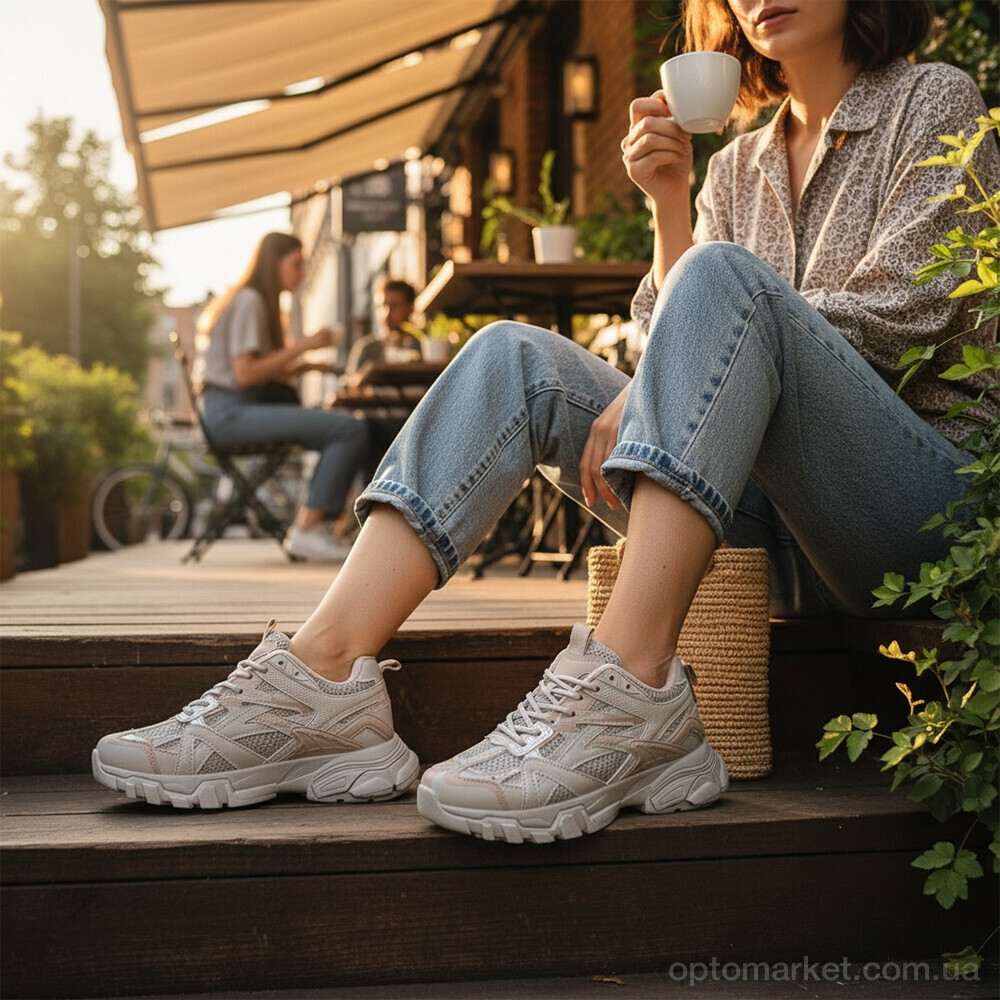 Купить Кросівки жіночі K549-3 Loretta бежевий, фото 2