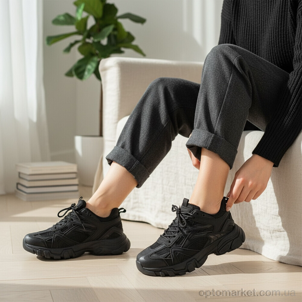 Купить Кросівки жіночі K549 Loretta чорний, фото 2